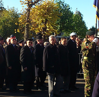 veterans on remembrance parade in Salisbury