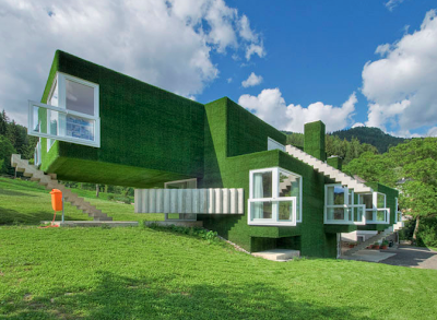 Crazy Astroturf Covered Concrete House In Austria Seen On lolpicturegallery.blogspot.com