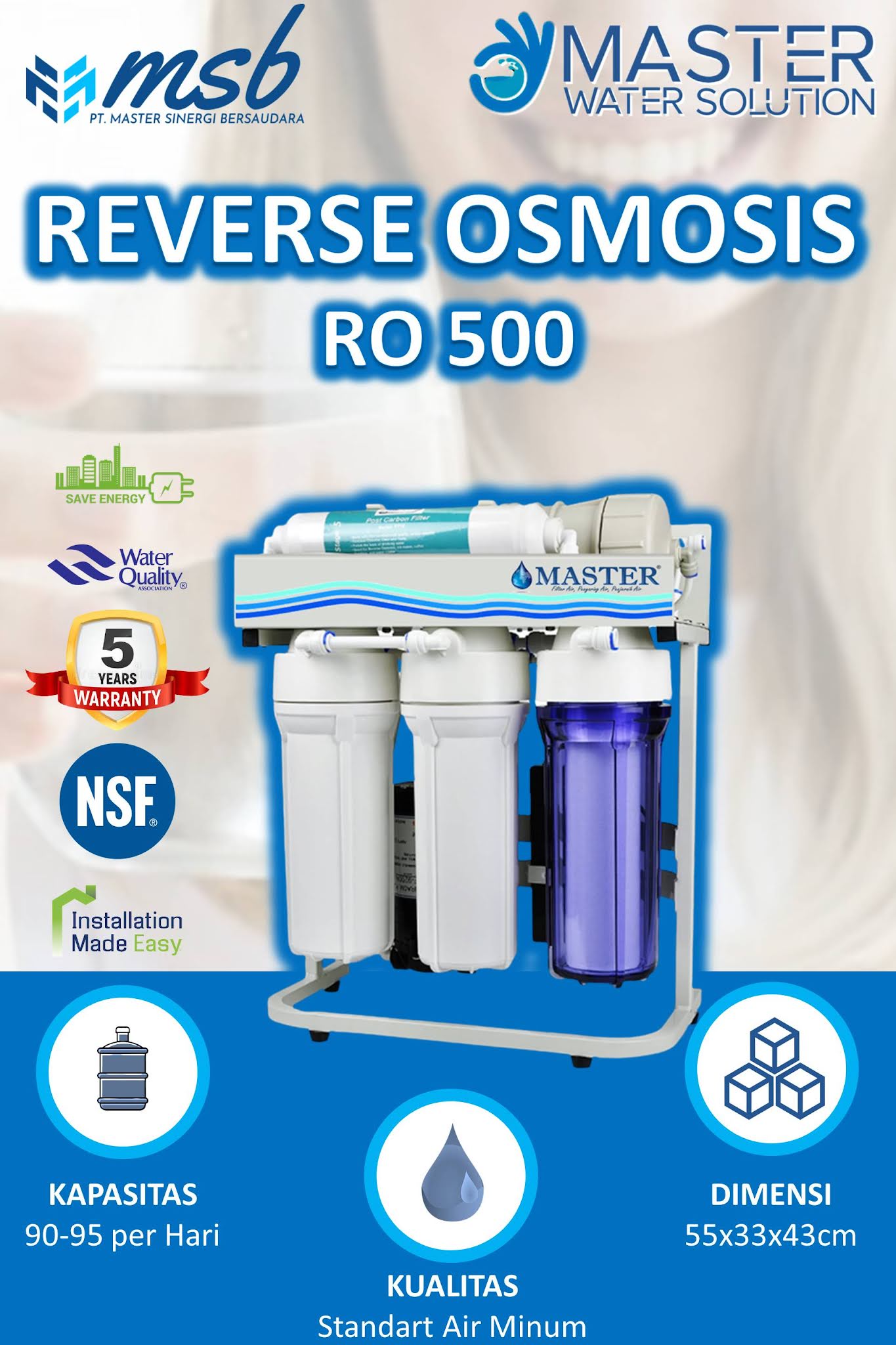 REVERSE OSMOSIS 500³ (RO 500)