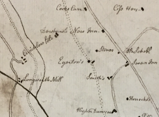 Turnpike map of Egerton area c1795