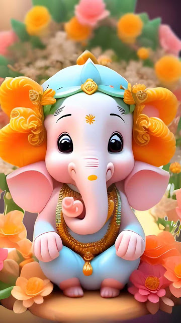 iPhone Wallpaper 4K HD Cute Ganesha