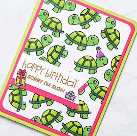 Sunny Studio Stamps: Turtley Awesome Customer Birthday Card by Angela
