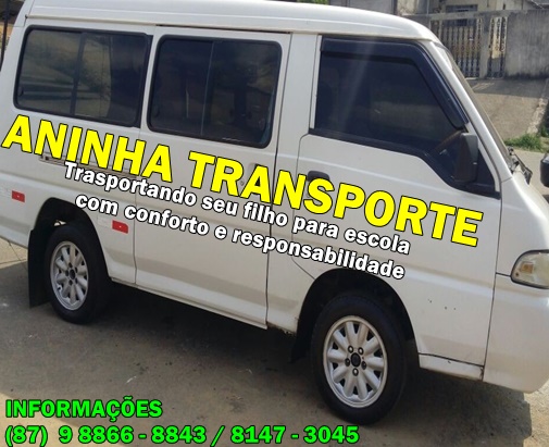 ANINHA TRANSPORTE - O TRANSPORTE IDEAL PARA SEU FILHO IR E VIR DA ESCOLA