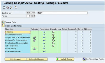 Automation of Actual Costing Run (CKMLCP) in Material Ledger