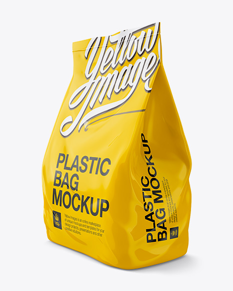 Download Plastic Soap Powder Bag Mockup - Halfside View