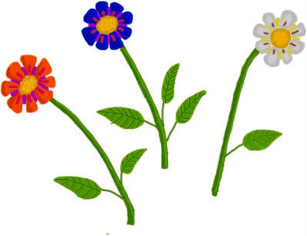 Different Types Of Flowers Cartoon