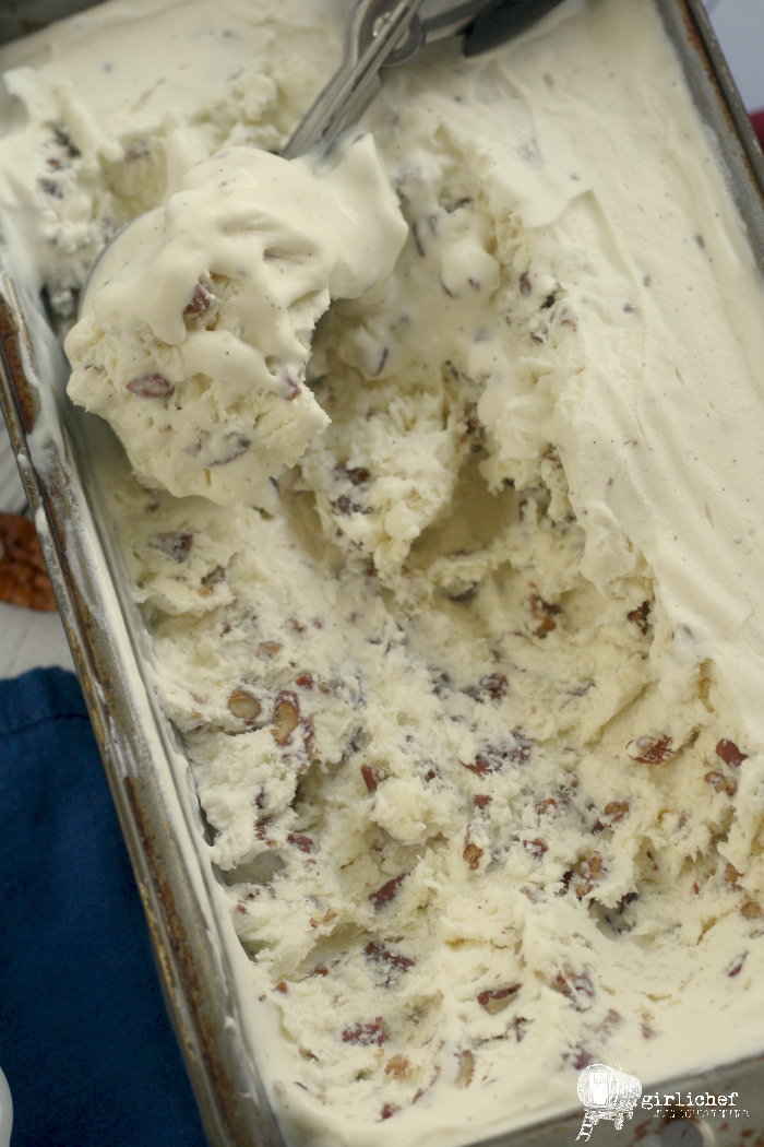 No-Churn Butter Pecan Ice Cream