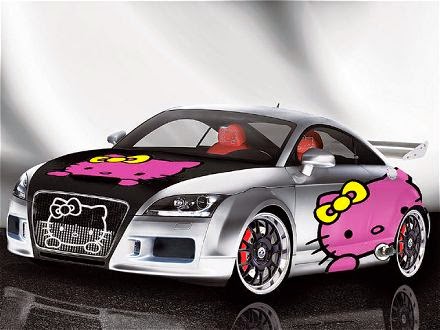 KUMPULAN GAMBAR MOBIL HELLO KITTY TERBARU Wallpaper Hello Kitty Car Pics  Animasi Bergerak Lucu 