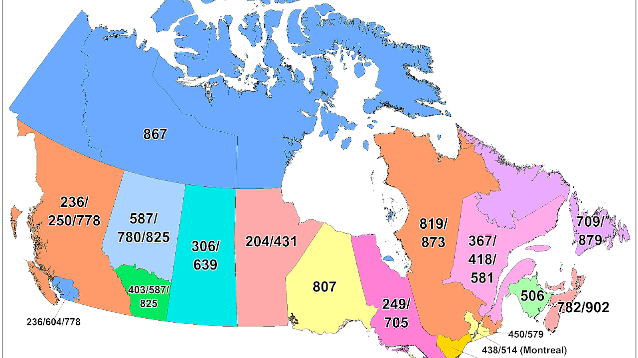 Area codes 613 and 343
