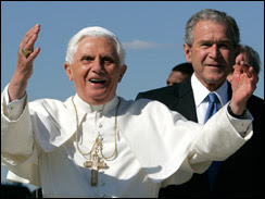 bush and pope