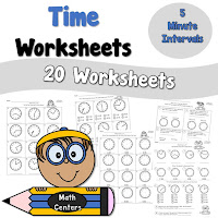  Time to Nearest 5 Minutes Worksheets