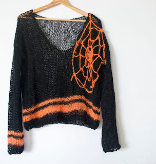  Halloween Sweater Black Orange