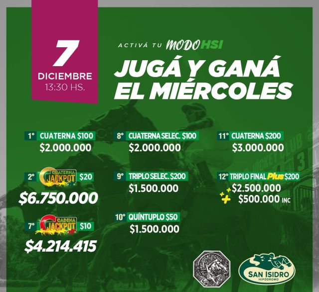 apuestas-hipodromo-san-isidro-miercoles-7-diciembre