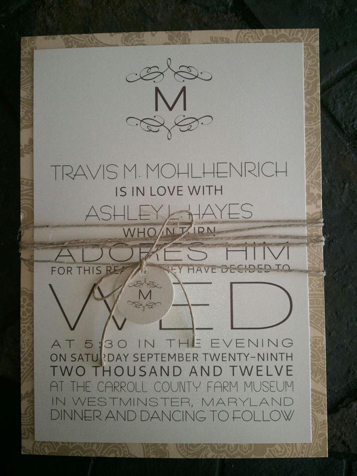 Rustic Country Wedding Invitations