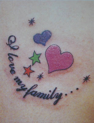 Heart tattoo design with two stars Women mostly search for tattoo designs