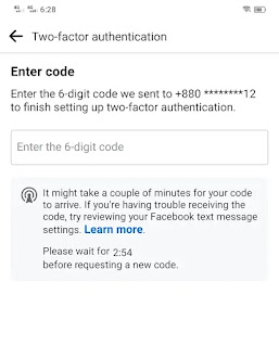 facebook 2 factor authentication on,