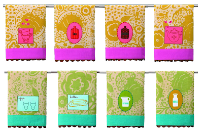 Kitchen Towels on Breakfast   Tea Time Kitchen Towels