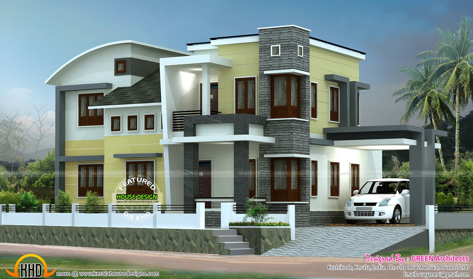 1800 sq ft double storied home plan Kerala home design 