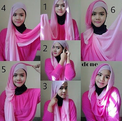 tutorial hijab pesta modern terbaru