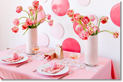 tulpanens dag, the tulip day, dukning tulpan, rosa dukning, pink table setting, table setting tulips, tablesetting pink