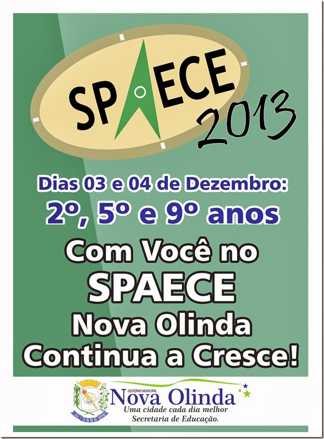 material de divulgação spaece nova olinda