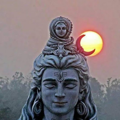 Lord Shiva having moon on his head