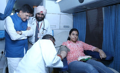 Piyush Goyal, Blood Donation Camp, Union Minister of Power, Coal, New & Renewable Energy, Mines