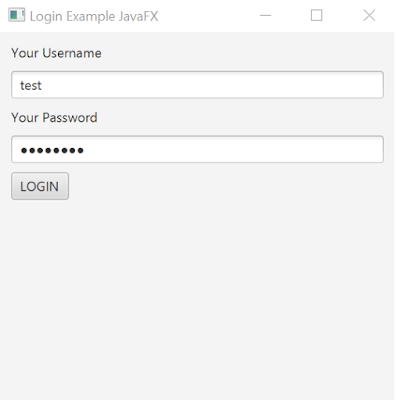 login javafx