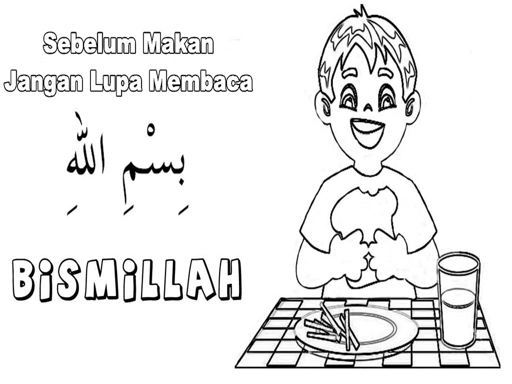 Mewarnai Gambar Anak Muslim  Mewarnai Gambar