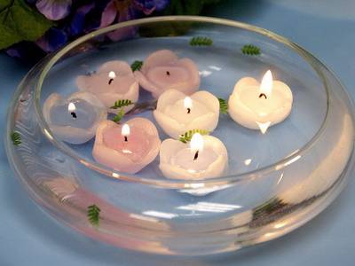 Glass Bowl Wedding Centerpiece