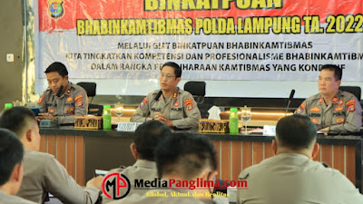 Binkatpuan Bhabinkamtimas Polres Tubaba Dihadiri Oleh Ditbinmas Polda Lampung.