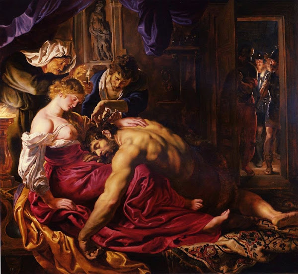 Samson and Delilah, Peter Paul Rubens, Illustrated Bible Stories, Old Testament Stories, Religious art, Sacred art, Hebrew events