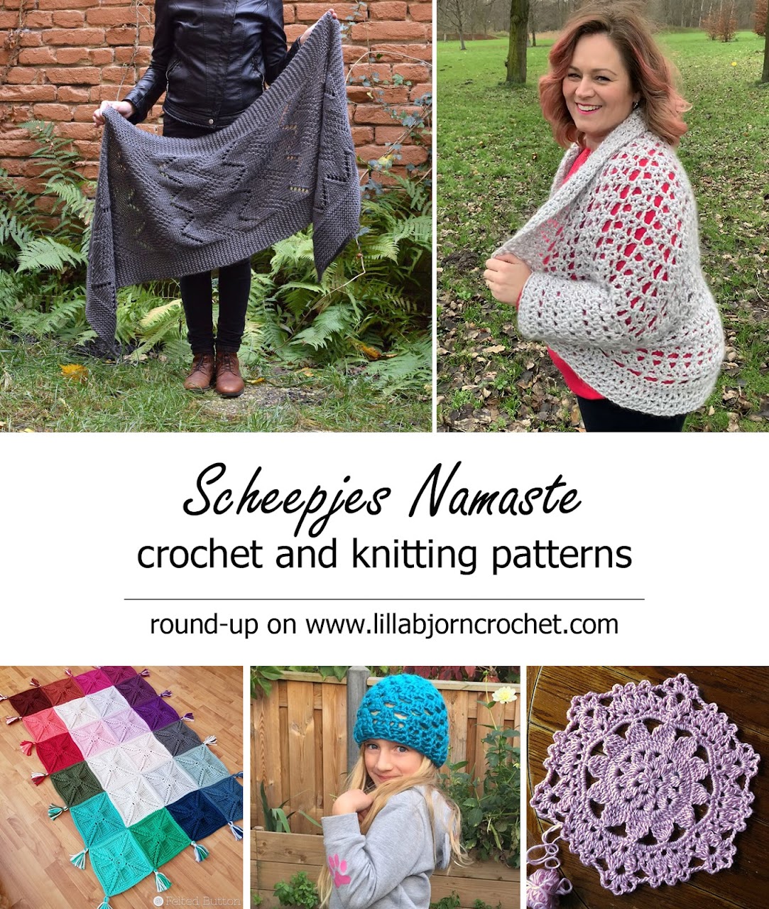 Scheepjes Namaste FREE patterns - round-up by www.lillabjorncrochet.com