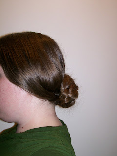 Finished 1850s wide side bands with rats or frizettes for volume.