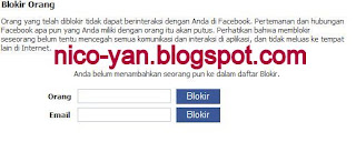 Memblokir orang di  Facebook