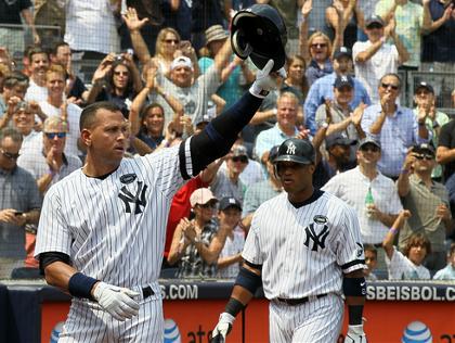 alex rodriguez hitting a homerun. Rodriguez hit a two-run homer