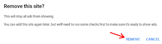 remove site from google adsense