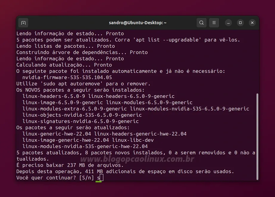 Atualizando o Ubuntu 23.10 (Mantic Minotaur) pelo terminal