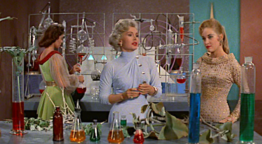 Screenshot - Zsa Zsa Gabor models the latest fashion for hard-working scientists in Queen of Outer Space (1958)