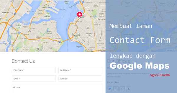 membuat laman contact form dengan google maps