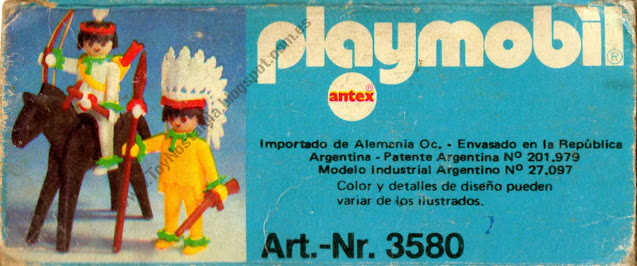 Playmobil ANTEX Solapa de caja años '80 - Contenido importado de Alemania Occidental (Playmobil ANTEX Argentina)