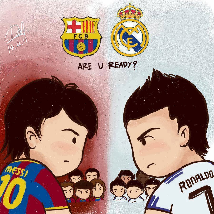 Kumpulan Animasi Sepak Bola Barcelona Vs Real Madrid Lucu Aak