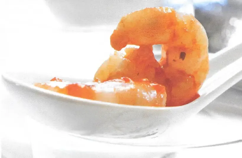 Scampi alla griglia con latte di cocco