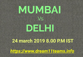 Mumbai  vs  Delhi  Dream11 Team