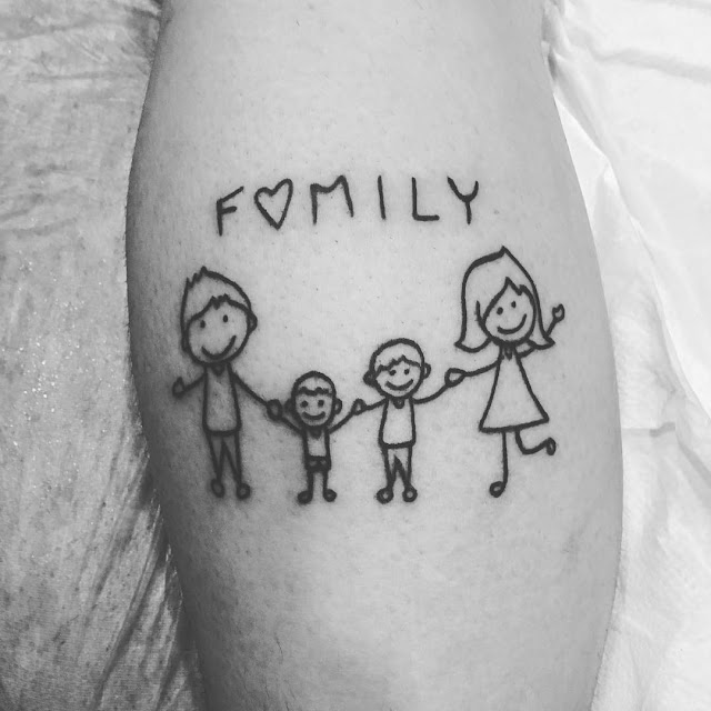 tatuagens para homenagear a família