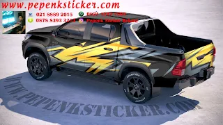 Mobil,Mitsubishi,Mitsubishi strada Triton,Triton,Hilux,Toyota Hilux,Toyota,Cutting Sticker,Cutting Sticker Bekasi,cutting sticker Mobil,sticker mobil,jakarta,Bekasi,