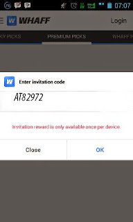 Invite Code Whaff Reward