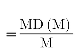 Coefficient of MD from median