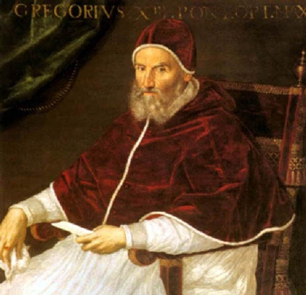 Portrait of Pope Gregory XIII artist Lavinia Fontana