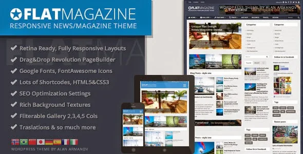FlatMagazine V2.0 - Responsive Magazine Wordpress